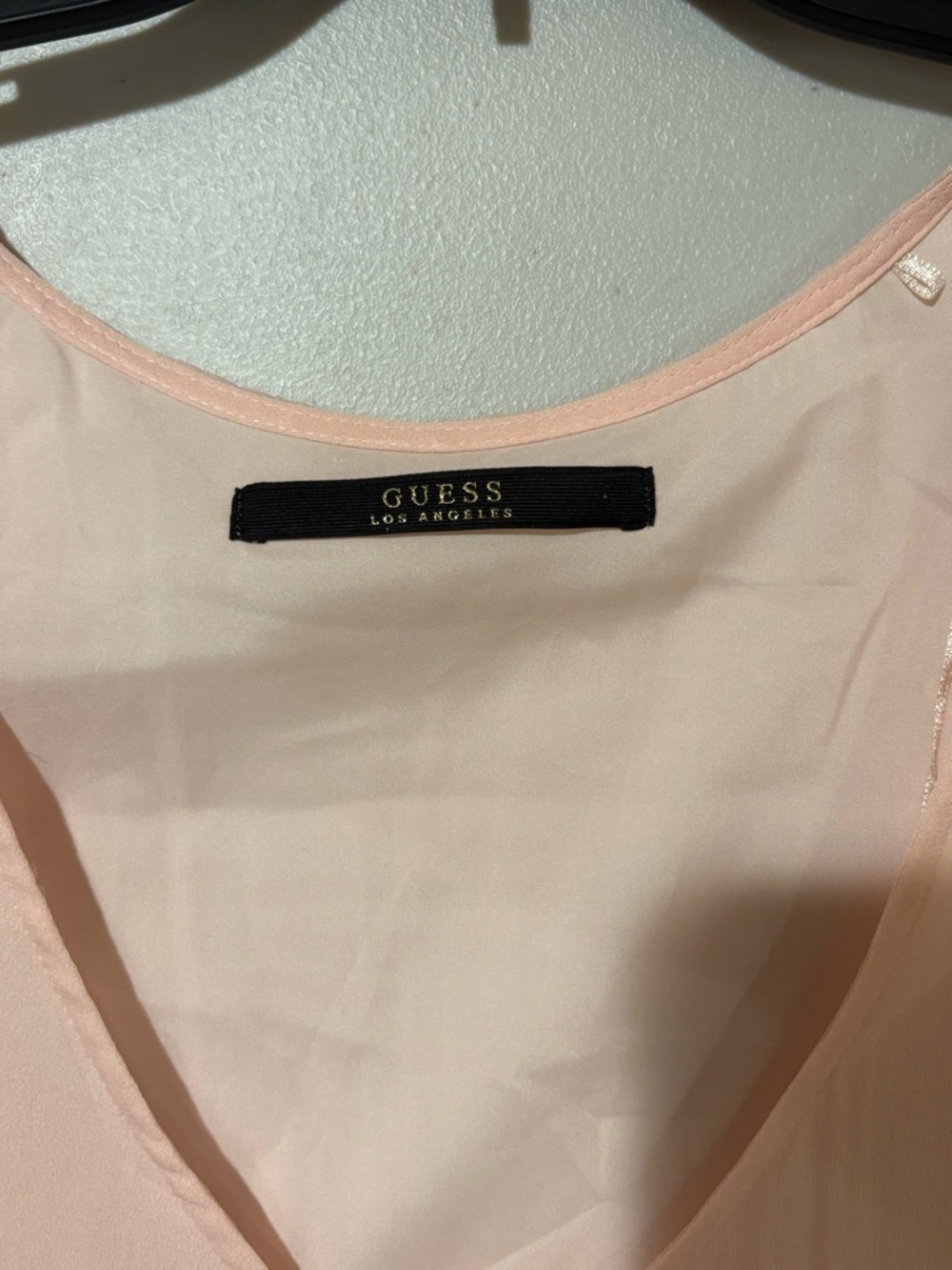 Guess Light Blush Pink V-Neck Slip Top - Picture 3 of 12
